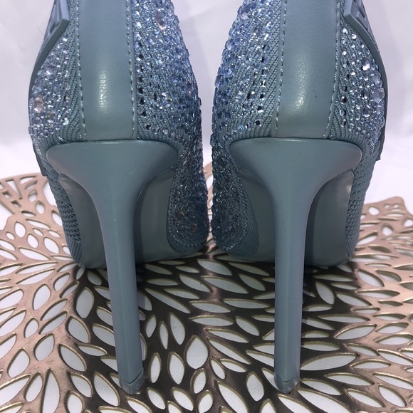 Steve Madden Baby Blue Maxwell Stiletto Point Toe Sock Booties Size 7 - Picture 6 of 10